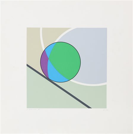 VERONESI LUIGI (1908 - 1998) Luna. 1995. Litografia. Cm 50,00 x 50,00. 62/90....