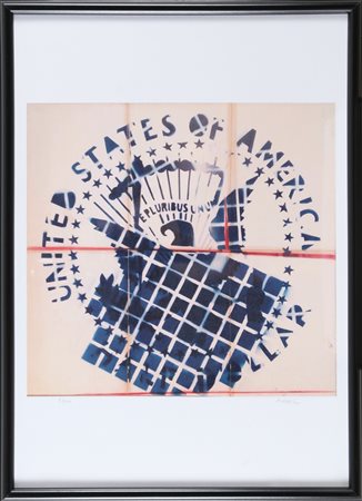 ANGELI FRANCO (1935 - 1988) Half dollar. Litografia. Cm 50,00 x 70,00....