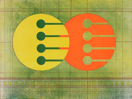 POMODORO ARNALDO (n. 1926) Senza titolo. 1968. Litografia. Cm 64,00 x 48,00....