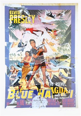 ROTELLA MIMMO (1918 - 2006) Blue Hawaii. Litografia. Cm 70,00 x 100,00. P.A....