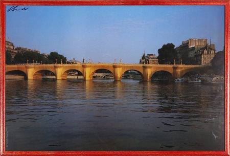 CHRISTO (n. 1935) Senza titolo. Poster. Cm 92,50 x 61,00. Firma in alto a...