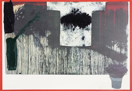 NITSCH HERMANN (n. 1938) Senza titolo. Litografia. Cm 101,00 x 71,00....