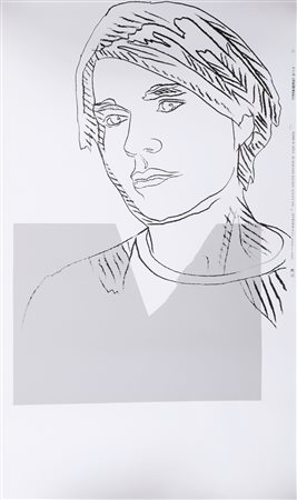 WARHOL ANDY (1928 - 1987) Andy Warhol self portrait. . Carta da parati. Cm...