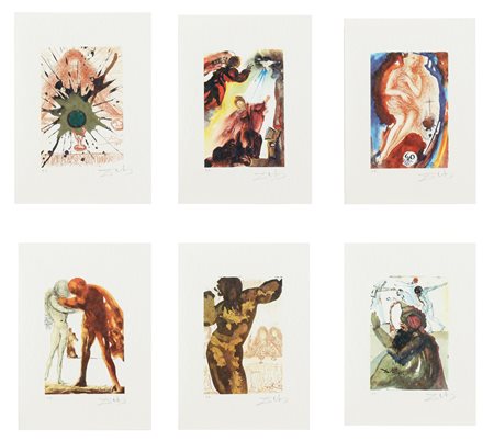 DALI' SALVADOR (1904 - 1989) Cartella contenente 6 litografie. . Litografia....