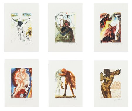 DALI' SALVADOR (1904 - 1989) Cartella contenente 6 litografie. . Litografia....