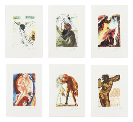 DALI' SALVADOR (1904 - 1989) Cartella contenente 6 litografie. . Litografia....