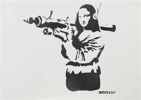 BANKSY (n. 1975) Senza titolo. . Litografia. . 269/600. Tiratura a matita e...