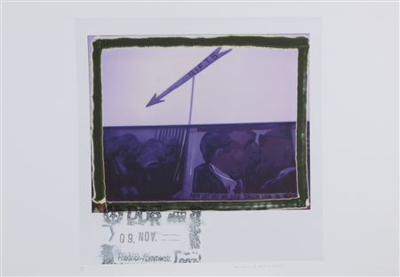 GALIMBERTI MAURIZIO (n. 1956) Wall Kiss. Pigmenti su cartoncino. Cm 100,00 x...