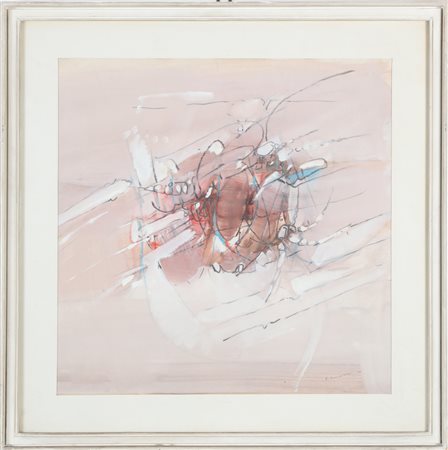 FRANCESCHINI EDOARDO (1928 - 2006) Senza titolo. 1960. Tecnica mista su...