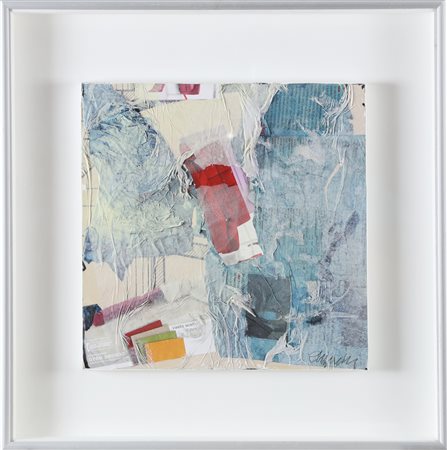 GUARNIERI ODDINO (n. 1932) Senza titolo. Collage su tavola. Cm 30,00 x 30,00....