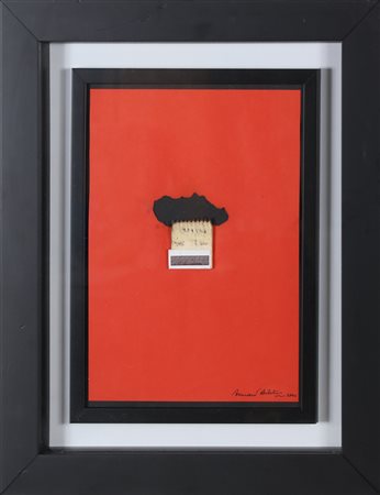 AUBERTIN BERNARD (1934 - 2015) Senza titolo. 2010. Fiammiferi bruciati su...