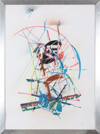 FRANCESCHINI EDOARDO (1928 - 2006) Senza titolo. 1980. Tecnica mista su...