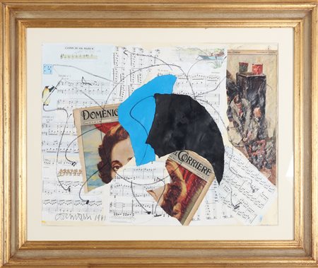 CARMASSI ARTURO (n. 1925) Senza titolo. 1981. Tecnica mista e collage su...
