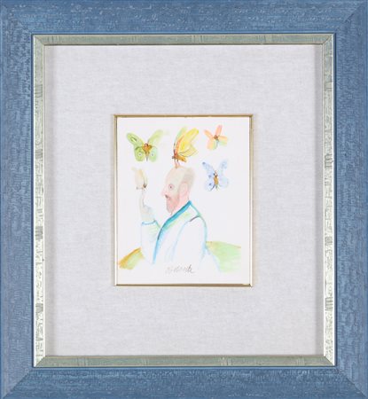 POSSENTI ANTONIO (n. 1933) Senza titolo. Tecnica mista su carta. Cm 18,00 x...