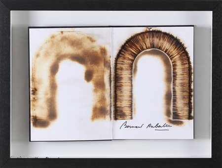 AUBERTIN BERNARD (1934 - 2015) Livre Brulè Rosenberg. . 2010. Fiammiferi...