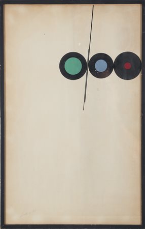 DOVA GIANNI (1925 - 1991) Senza titolo. 1951. Tecnica mista su carta. Cm...