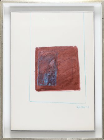 LA PIETRA UGO (n. 1938) La lepre lunare. 1963. Tecnica mista su carta su...