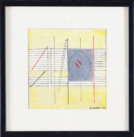 LAZZARI BICE (1900 - 1981) Senza titolo. 1975. Tecnica mista su carta. Cm...