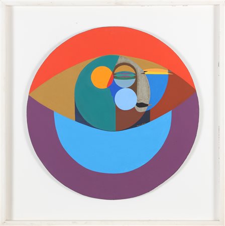 TAMBURELLO CONCETTO (n. 1947) Senza titolo. 1972. Tecnica mista su tavola. Cm...