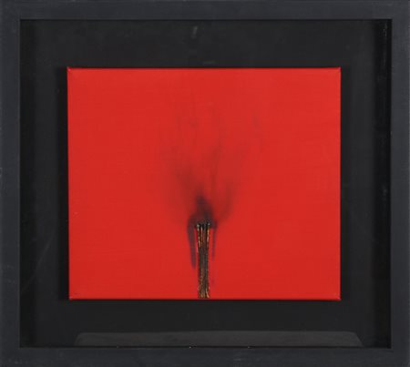 AUBERTIN BERNARD (1934 - 2015) Senza titolo. 2011. Fiammiferi bruciati su...