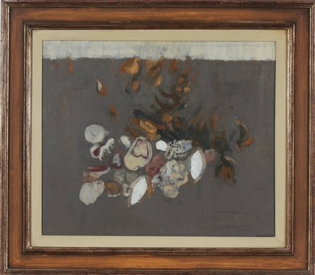 CAZZANIGA GIANCARLO (1930 - 2013) Interno. 1968. Olio su tela . Cm 60,00 x...