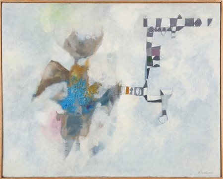 D'ARENA FRANCESCO (1916 - 1988) Senza titolo. Tecnica mista e olio su tela....