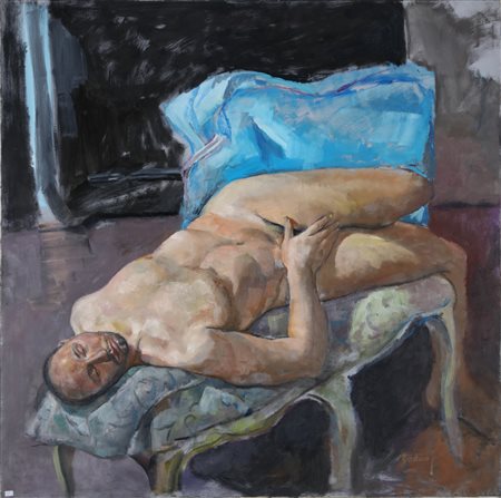 TINDARO CALIA (n. 1956) Senza titolo. . 2002. Olio su tela . Cm 120,00 x...