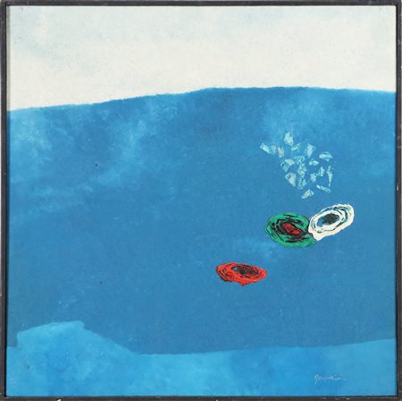 GASPARINI BRUNA (1917 - 1998) Armonico n.2. . 1989. Tecnica mista su tela. Cm...