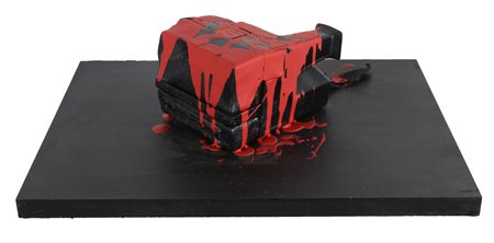 AUBERTIN BERNARD (1934 - 2015) Polaroid. . 2010. Tecnica mista su tavola. Cm...