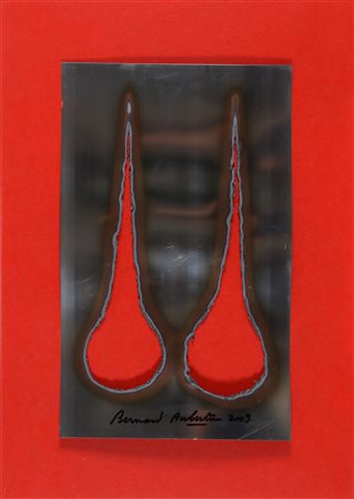 AUBERTIN BERNARD (1934 - 2015) Fer Brule. 2009. Lamiera bruciata. Cm 30,00 x...