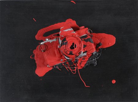 AUBERTIN BERNARD (1934 - 2015) Macchina fotografica. 2010. Tecnica mista su...