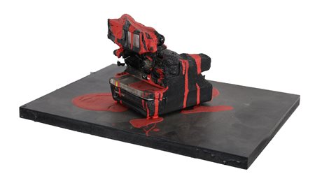 AUBERTIN BERNARD (1934 - 2015) Polaroid. 2010. Tecnica mista su tavola. Cm...