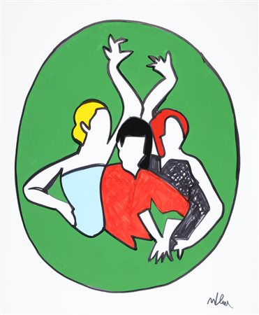 LODOLA MARCO (n. 1955) Senza titolo. Smalto su tela. Cm 100,00 x 120,00....