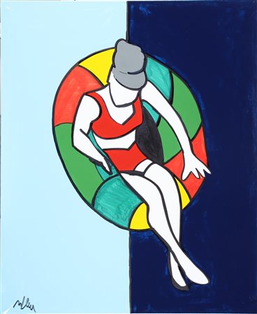 LODOLA MARCO (n. 1955) Senza titolo. Smalto su tela. Cm 100,00 x 120,00....