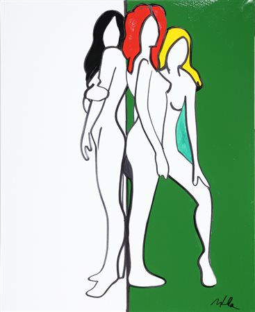 LODOLA MARCO (n. 1955) Senza titolo. Smalto su tela. Cm 100,00 x 120,00....