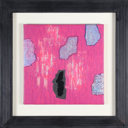 FINZI ENNIO (n. 1931) Il verso del rosa. . 1991. Olio su tela . Cm 45,00 x...