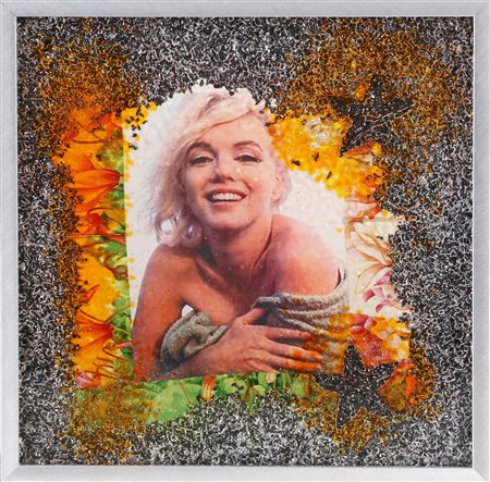 RONDA OMAR (n. 1947) Marilyn frozen. 2015. Plastic. Cm 30,00 x 30,00. Al...