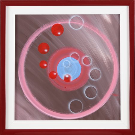 CHIESA RENATO NATALE (n. 1947) Sfere in spirale. 2012. Acrilico su tavola. Cm...