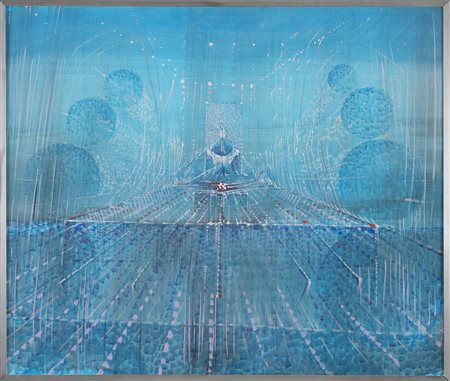 PEVERELLI CESARE (1922 - 2000) Senza titolo. Olio su tela . Cm 66,00 x 56,00....