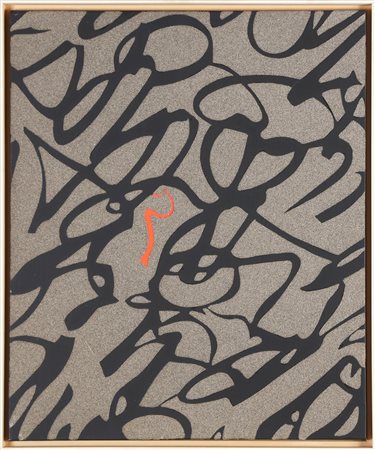 FERRARI AGOSTINO (n. 1938) Segno. Tecnica mista su tela. Cm 50,00 x 60,00. Al...