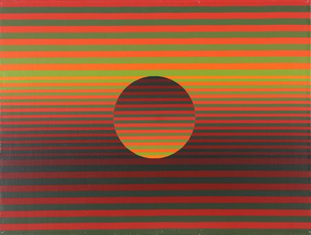 FABRA ALBERTO (1920 - 2011) Senza titolo. 1975. Acrilico su tela. Cm 80,00 x...