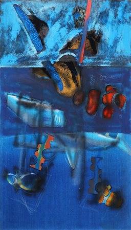 DANGELO SERGIO (n. 1932) The night of loveless nights. . 1967. Tecnica mista...