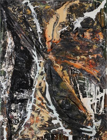 PIVA GIOVANNI (1912 - 1994) Roccia vulcanica. Tecnica mista su tela. Cm 90,00...