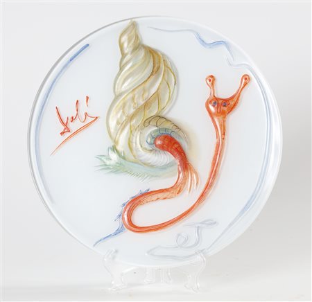 DALI' SALVADOR (1904 - 1989) Senza titolo. . Pasta di vetro. Cm 36,50 x...
