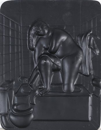 BOTERO FERNANDO (n. 1932) Senza titolo. . Piastrella. Cm 12,50 x 17,00. V/XX....