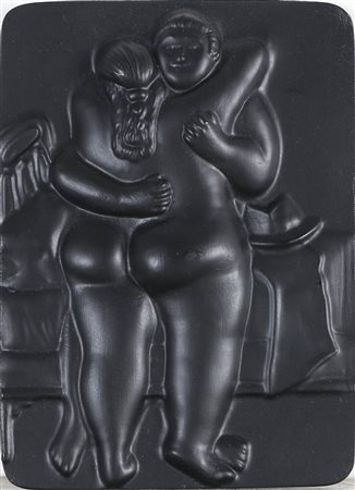 BOTERO FERNANDO (n. 1932) Senza titolo. Piastrella. Cm 12,50 x 17,00. V/XX....