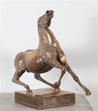 BERROCAL MIGUEL & CASSINARI BRUNO Cavallo. 1973. Bronzo. Cm 38,00 x 38,00 x...