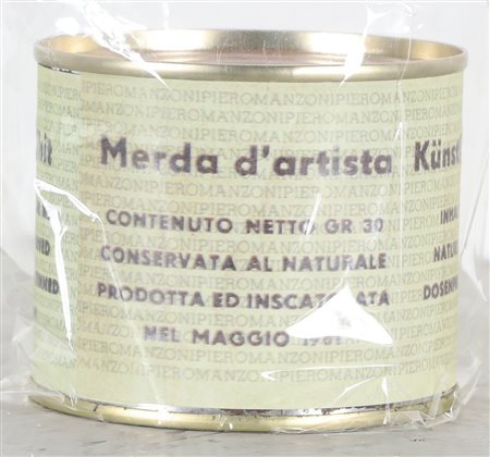 MANZONI PIERO (1963 - 2013) Merda d'artista. Latta. Cm 7,50 x 6,50. Ed.75....