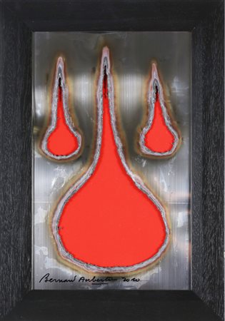 AUBERTIN BERNARD (1934 - 2015) Fer Brulé. 2010. Lamiera bruciata. Cm 30,00 x...