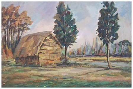 LIVIO BATTAGLINI Pisa 1921 - Pisa ? Senza titolo Olio su tela 40 x 60. Firma...